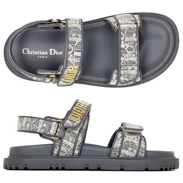 DIOR Gray Act Oblique Strap Sandals KCO170OBI 29G