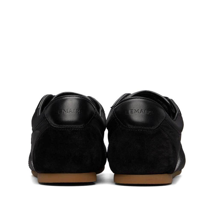 Lemaire Men's Suede Leather Low-Top Sneakers Black