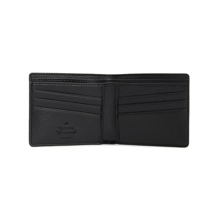 Vivienne Westwood Black Leather Bifold Wallet for Men