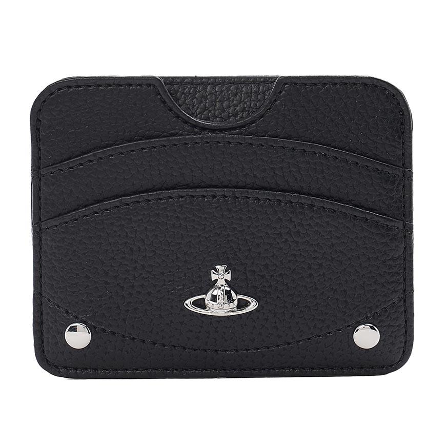 Vivienne Westwood Women’s Grain Leather Half Moon Card Holder Black