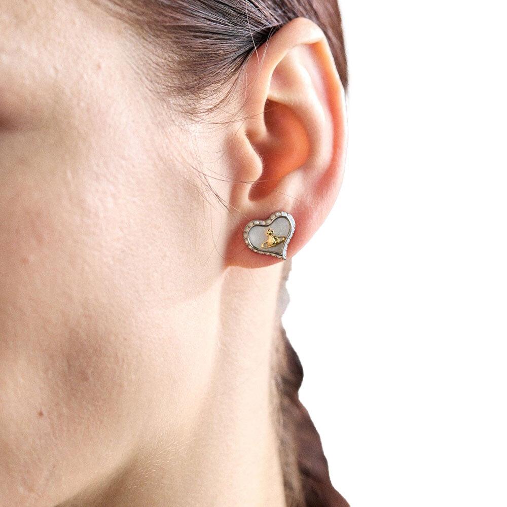 Vivienne Westwood Petra Earrings Silver-Tone Stud Jewelry