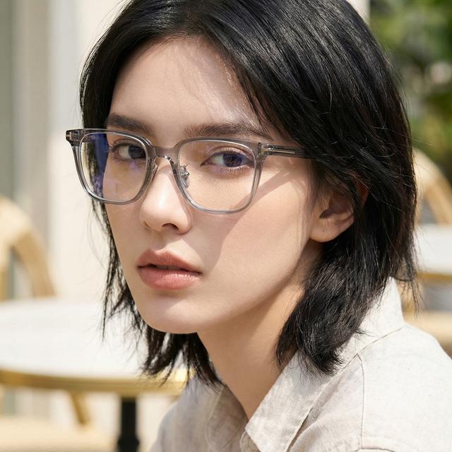 TOM FORD Blue Light Blocking Clear Acetate Eyeglasses Asian Fit TF5921KB 020