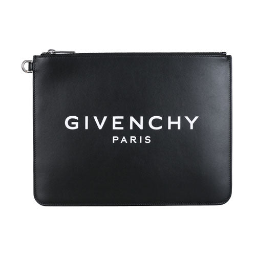 GIVENCHY Black Leather Unisex Clutch Bag