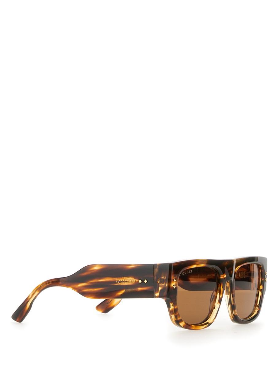 GUCCI Black Acetate Square Sunglasses