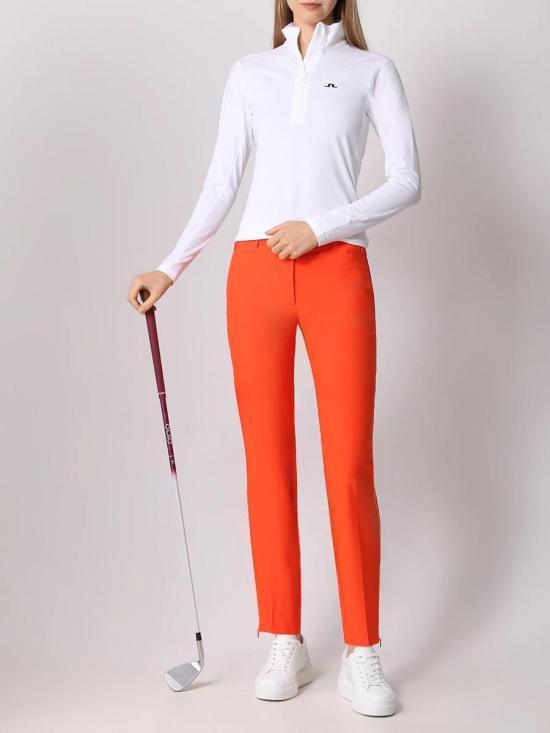 J LINDEBERG Straight Pants Tangerine Tango Orange Classic GWPA09300 G016
