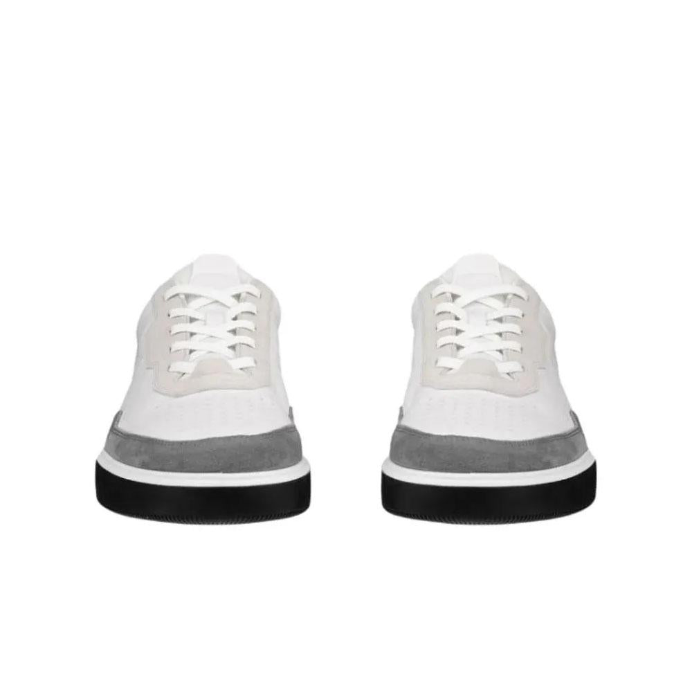 ecco Street Court White Leather Low-Top Sneakers for Men