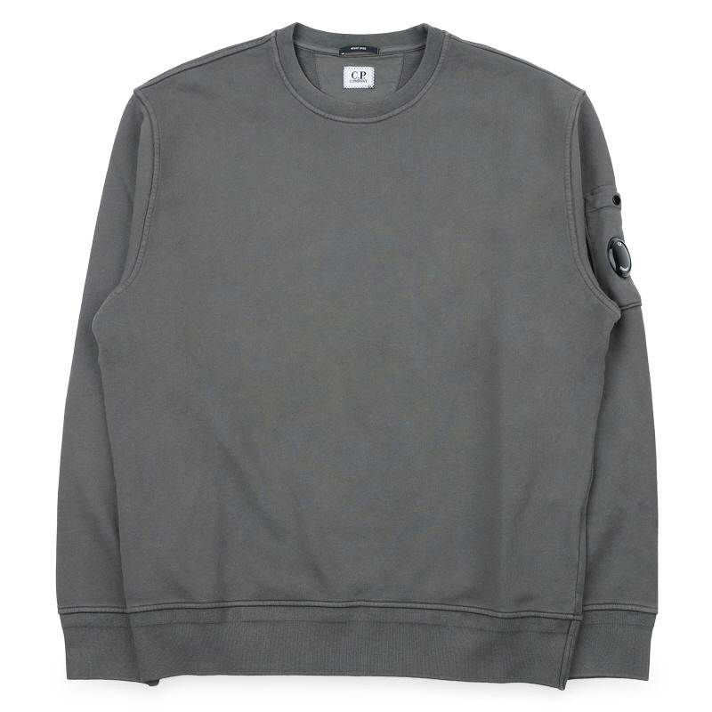 CP Company Men’s Lens Patch Cotton Sweatshirt Charcoal 20CMSS036A 110044R 921