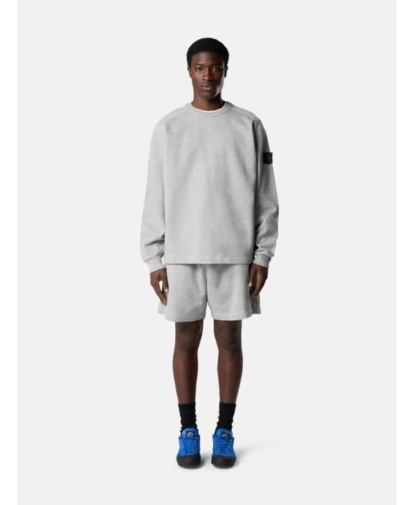 STONE ISLAND Melange Fleece Crewneck Sweatshirt
