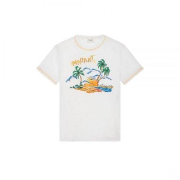 Isabel Marant White Cotton Short Sleeve T-Shirt
