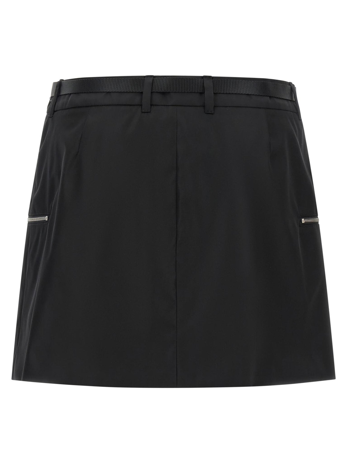 PRADA Black Wool Mini Skirt