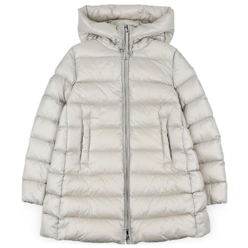 Moncler Beige Suyenne Hooded Long Down Puffer Jacket Women