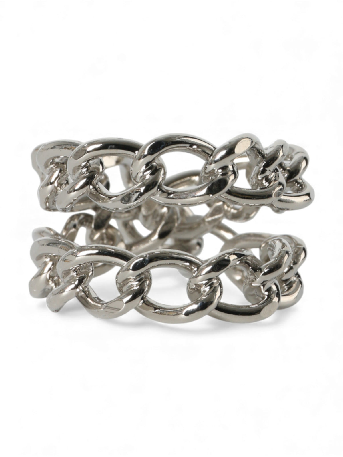 Dries Van Noten Silver Double Chain Ring Unisex Jewelry 242018239061952