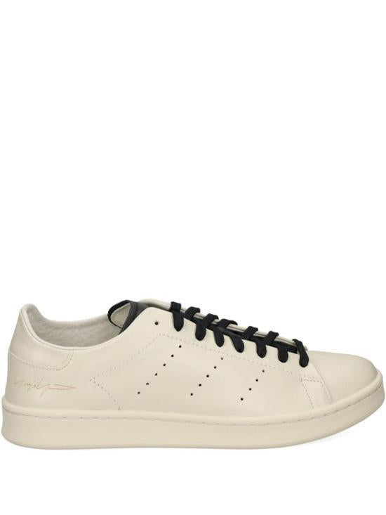 Y-3 White Leather Low-Top Sneakers KI3464 DOM