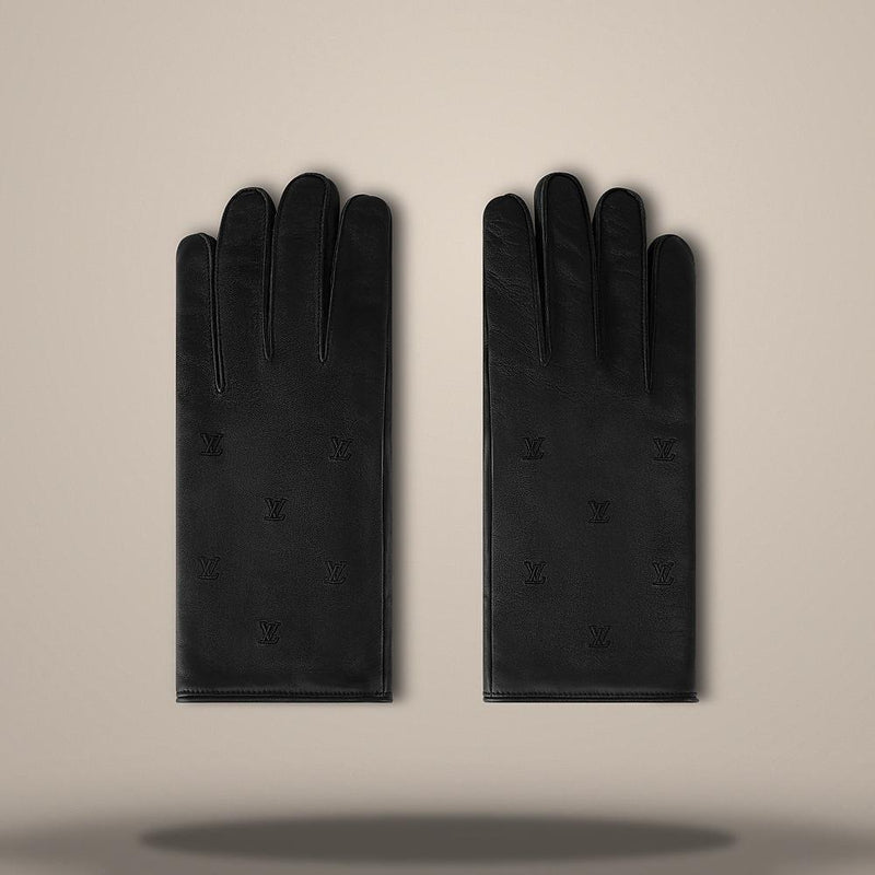 Louis Vuitton LV Blason Black Knit Gloves M7737