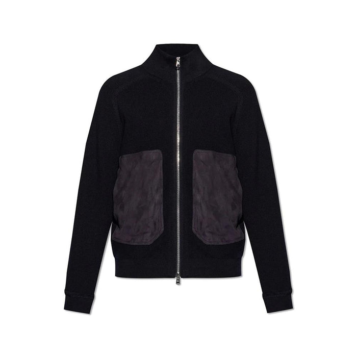 Moncler Men’s Cotton Cashmere Zip-Up Cardigan Navy