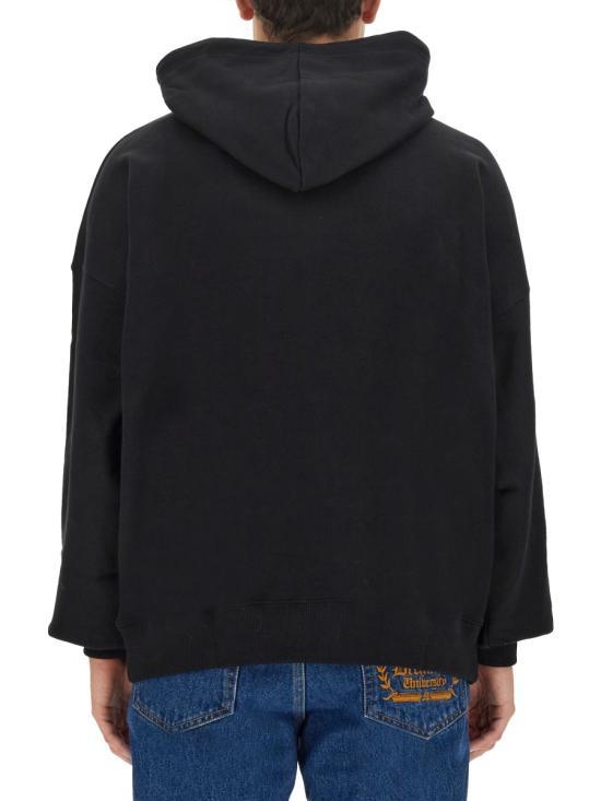 MSGM Black Logo Hooded Sweatshirt for Women 3540 MM 101 23779999
