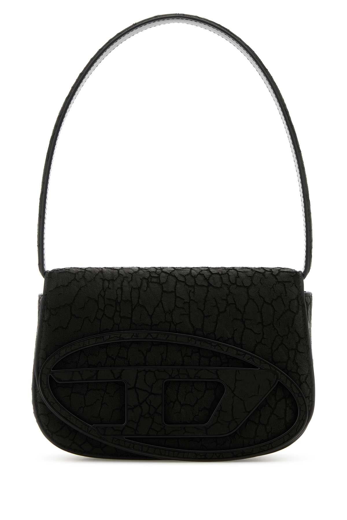 DIESEL Black Leather Shoulder Bag