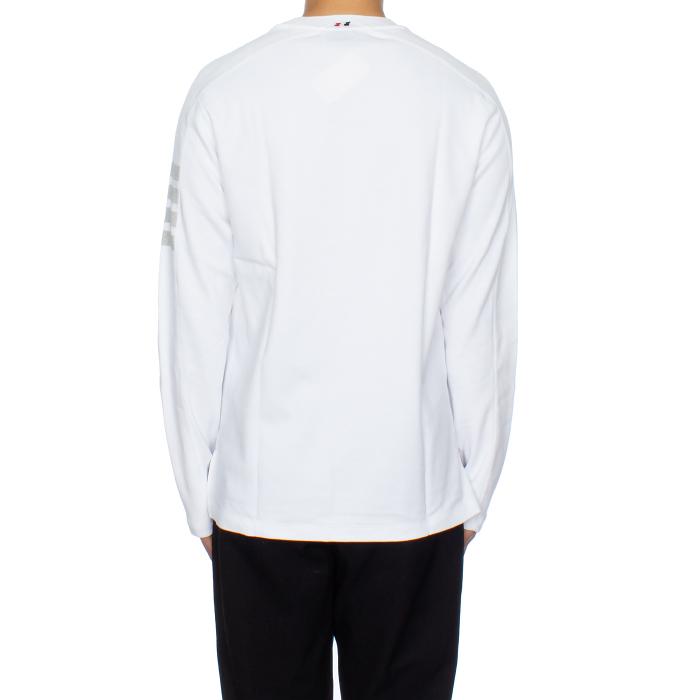 THOM BROWNE Milano Cotton Diagonal Stripe Long Sleeve T-Shirt