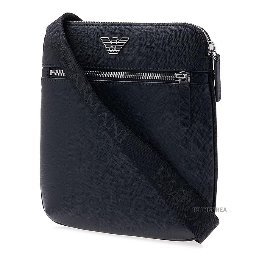 Emporio Armani Men's Logo Crossbody Bag Navy Synthetic