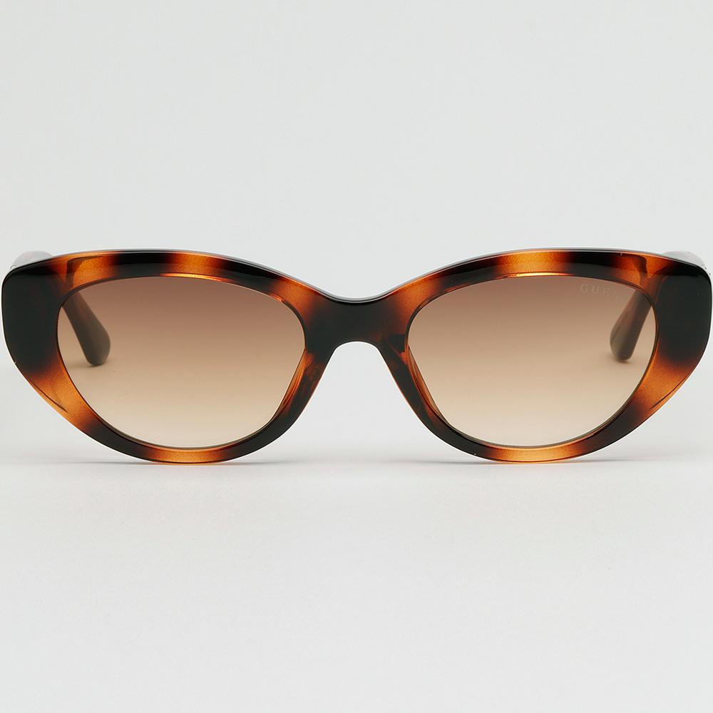 Guess Brown Oval Acetate Sunglasses Unisex GU7849 53F