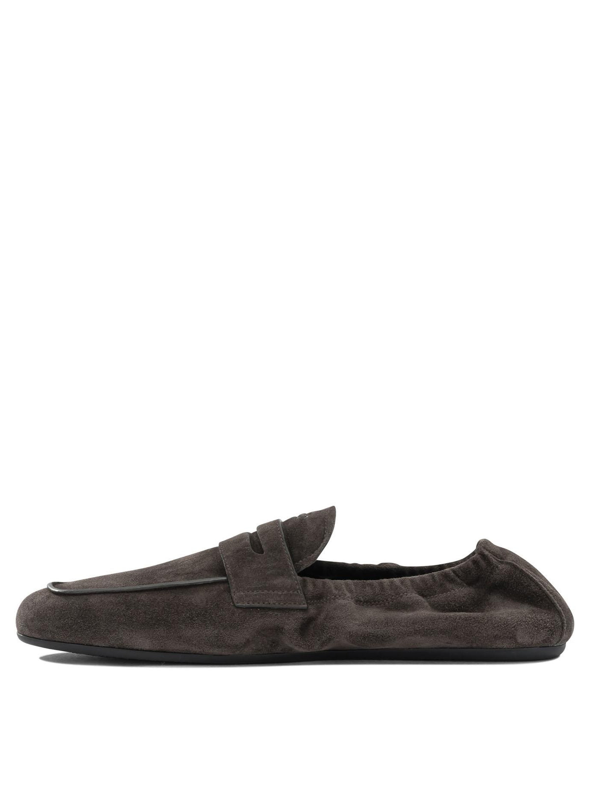 PRADA Black Leather Slip-On Loafer for Men
