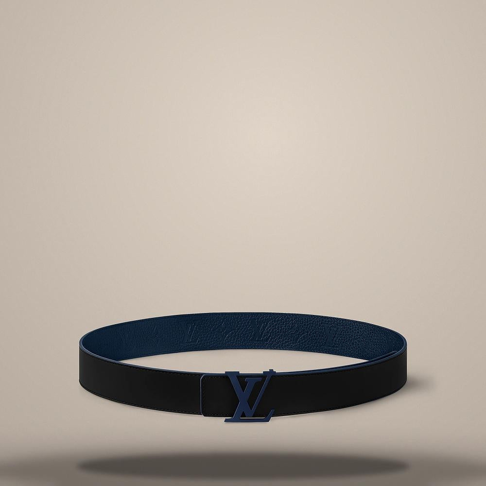 Louis Vuitton Men's Taurillon Leather Reversible Navy 40mm Belt M8663