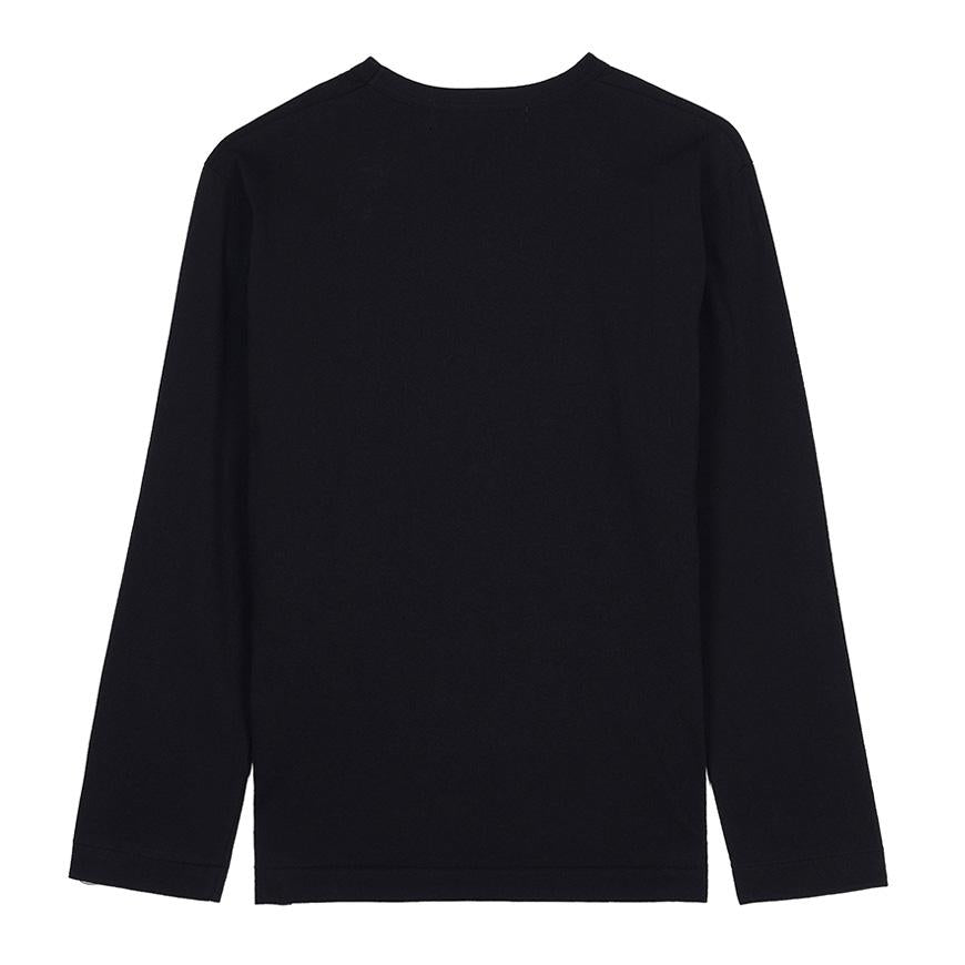 Comme des Garcons Unisex Double Heart Patch T-Shirt AX T292 051 BLACK