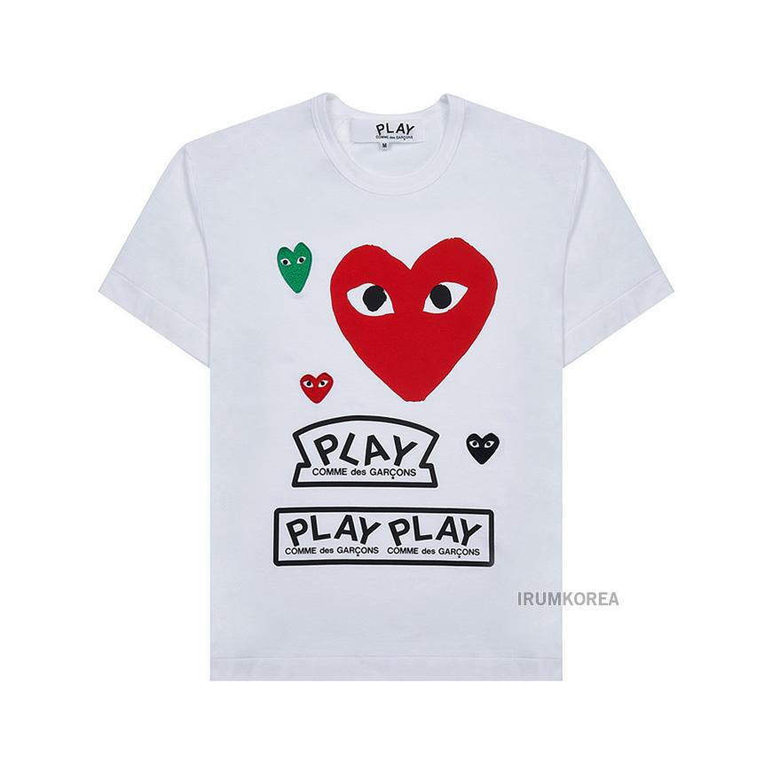 Comme des Garcons Unisex Play Logo T-Shirt AX T280 051 WHITE
