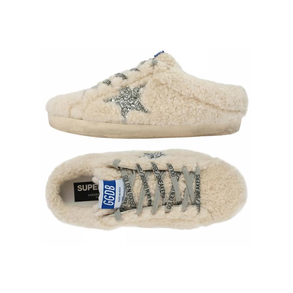 GOLDEN GOOSE Natural White Superstar Sabot Mule Low-Top Sneakers