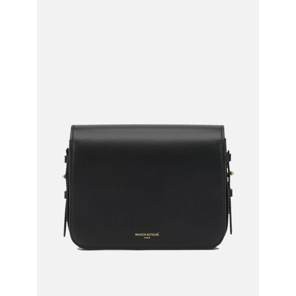 Maison Kitsune Edi Shoulder Bag Leather Pink Women’s Shoulder Bag