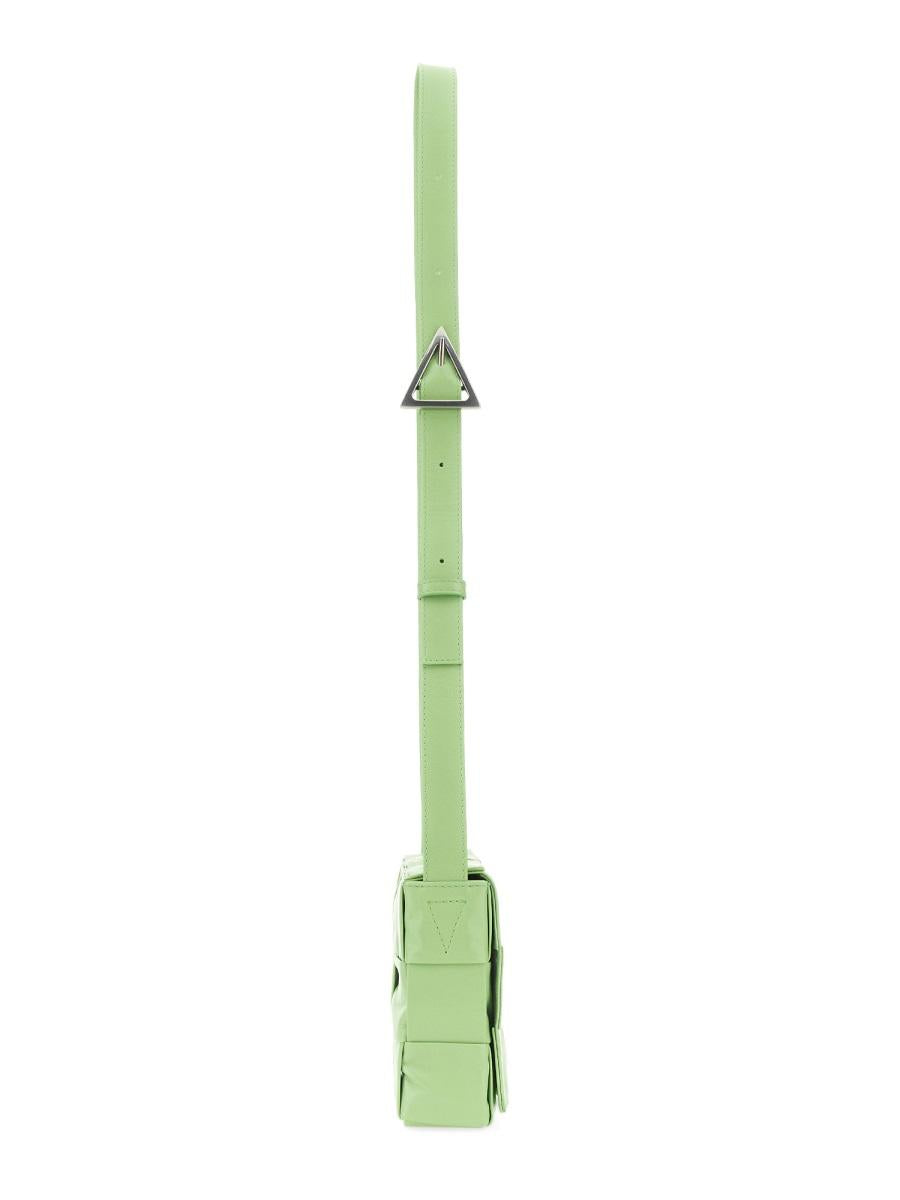 Bottega Veneta Green Intrecciato Leather Shoulder Crossbody Bag