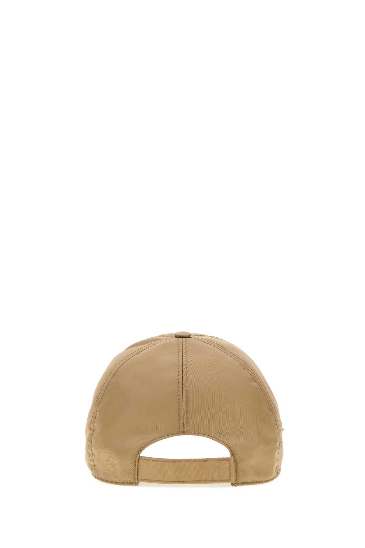 PRADA Black Cotton Logo Baseball Cap