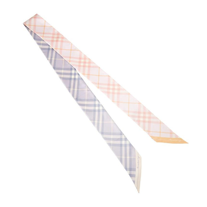BURBERRY Check Silk Skinny Scarf 8110364