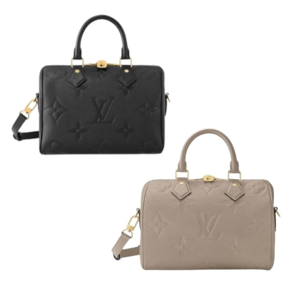 Louis Vuitton Monogram Empreinte Black Tourterelle Speedy Bandouli M58951 M59273