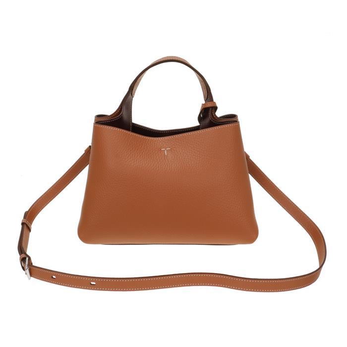 Tods Timeless Charm Micro Tote Bag Leather Beige