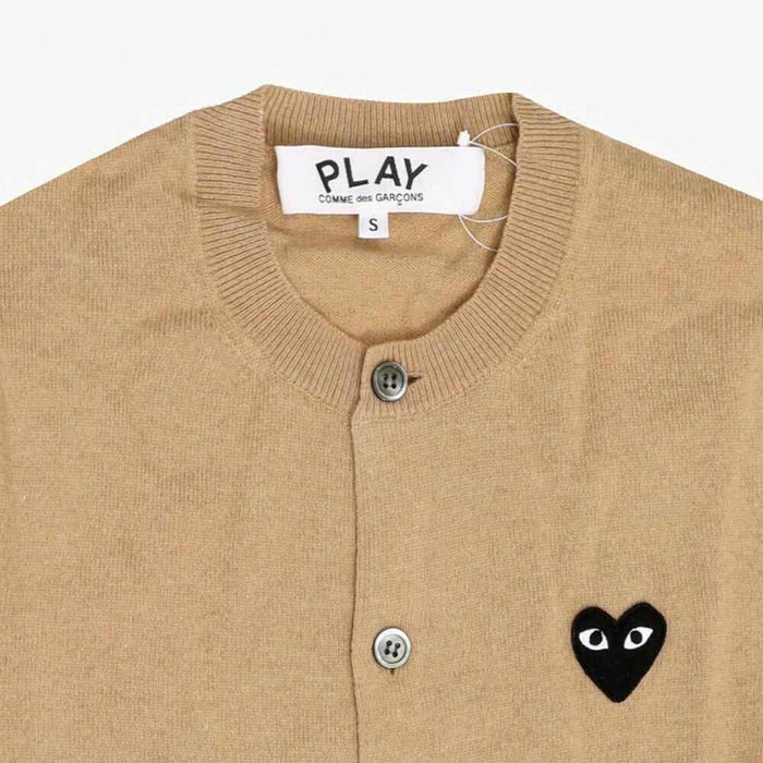 Comme des Garcons Beige Unisex Black Heart Cardigan