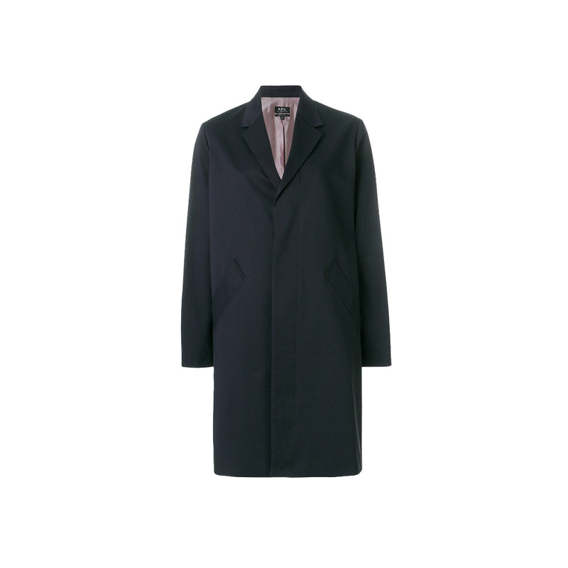 A.P.C. Navy Long Blazer Coat