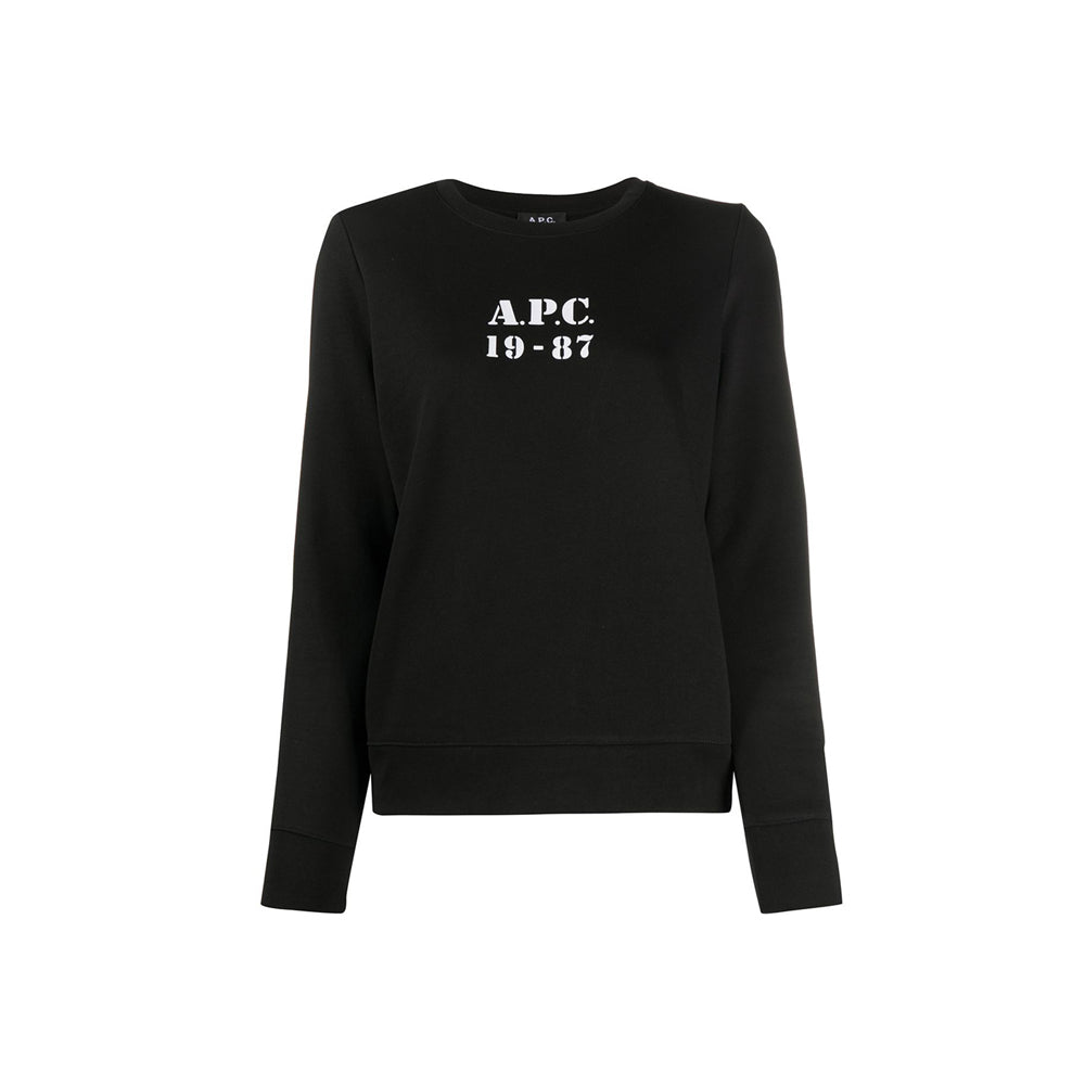 A.P.C. Melissa Logo Black Sweatshirt Women’s