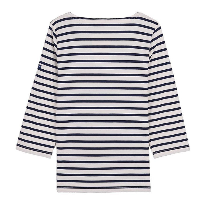 Saint James Women’s Striped Ecru/Navy Cotton Galathee II T-Shirt