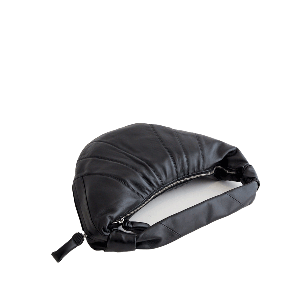 Lemaire Fortune Croissant Leather Shoulder Bag BG0071 LL0018 999