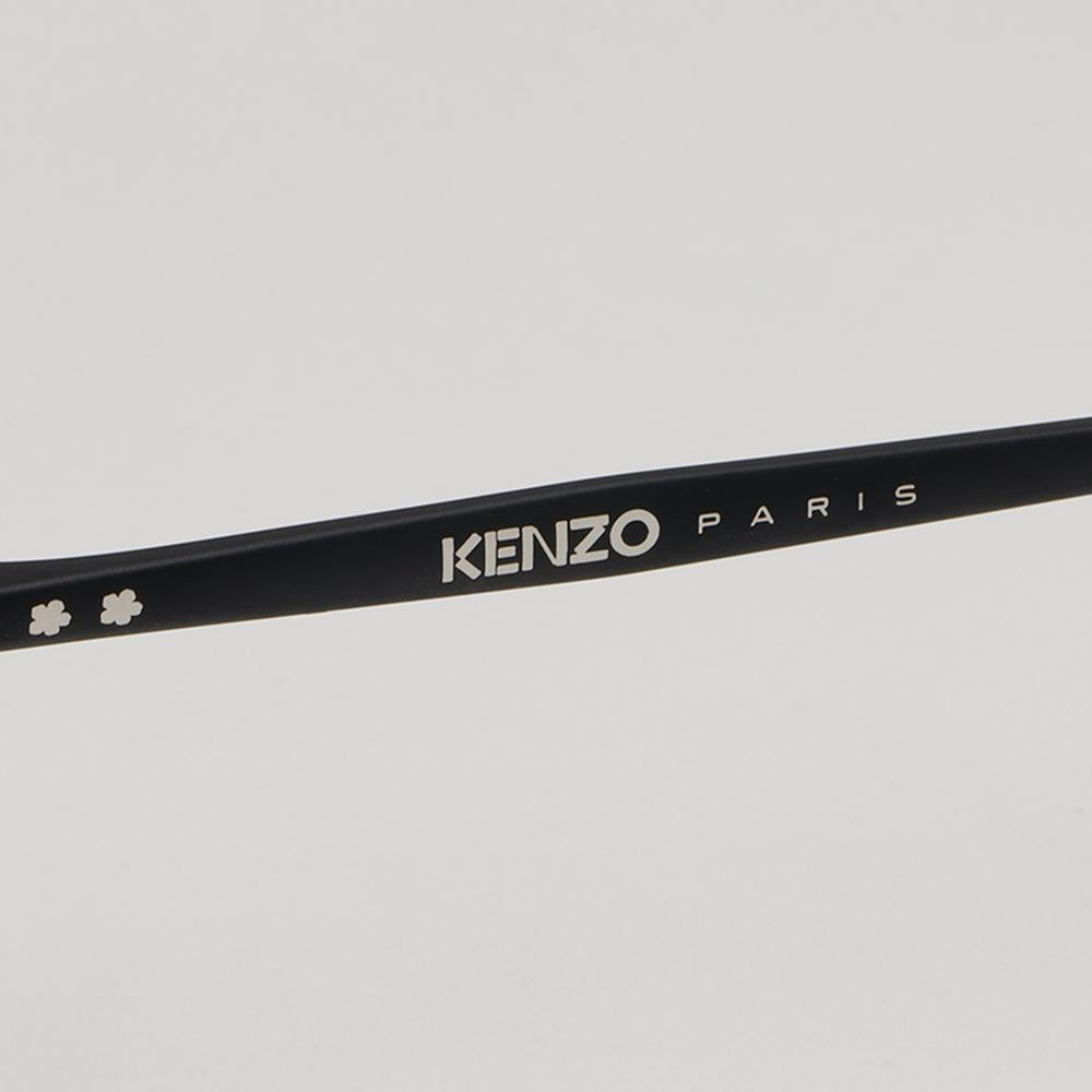 KENZO Matte Black Square Metal Frame Eyeglasses KZ50182U 002