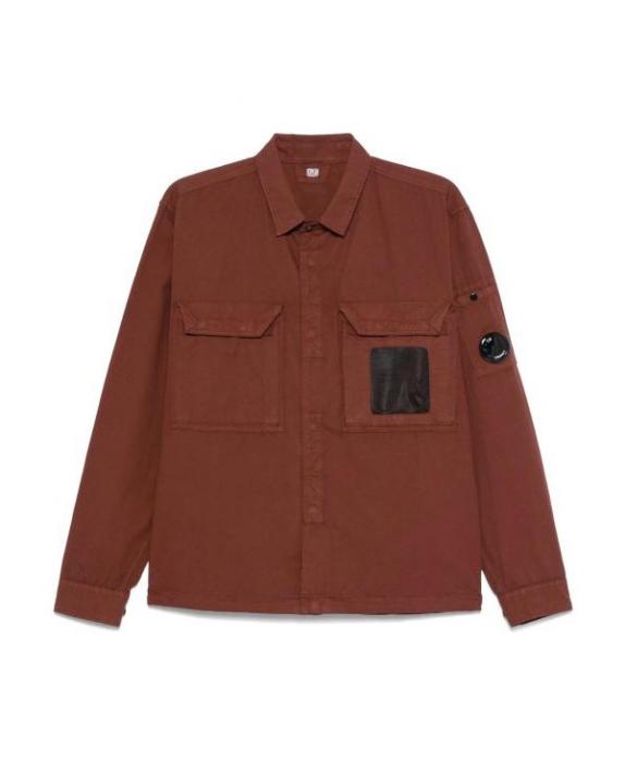 CP Company Garment Dyed Lens Overshirt Organic Cotton Jacket