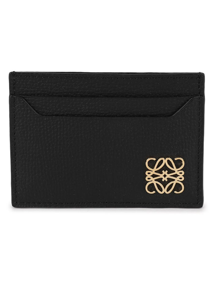 LOEWE Anagram Plain Leather Card Holder Beige C821075 X09 1206