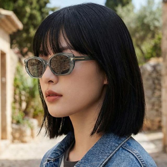 TOM FORD Transparent Blue Acetate Asian Fit Sunglasses TF1168K 90A