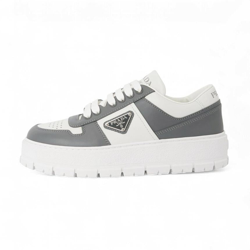 PRADA Black Leather Low-Top Sneakers for Men