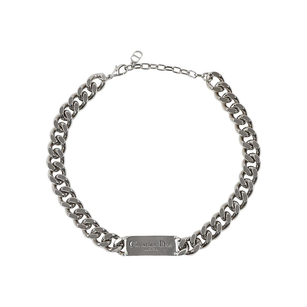 DIOR Chain Link Necklace Silver-Tone Men’s Jewelry