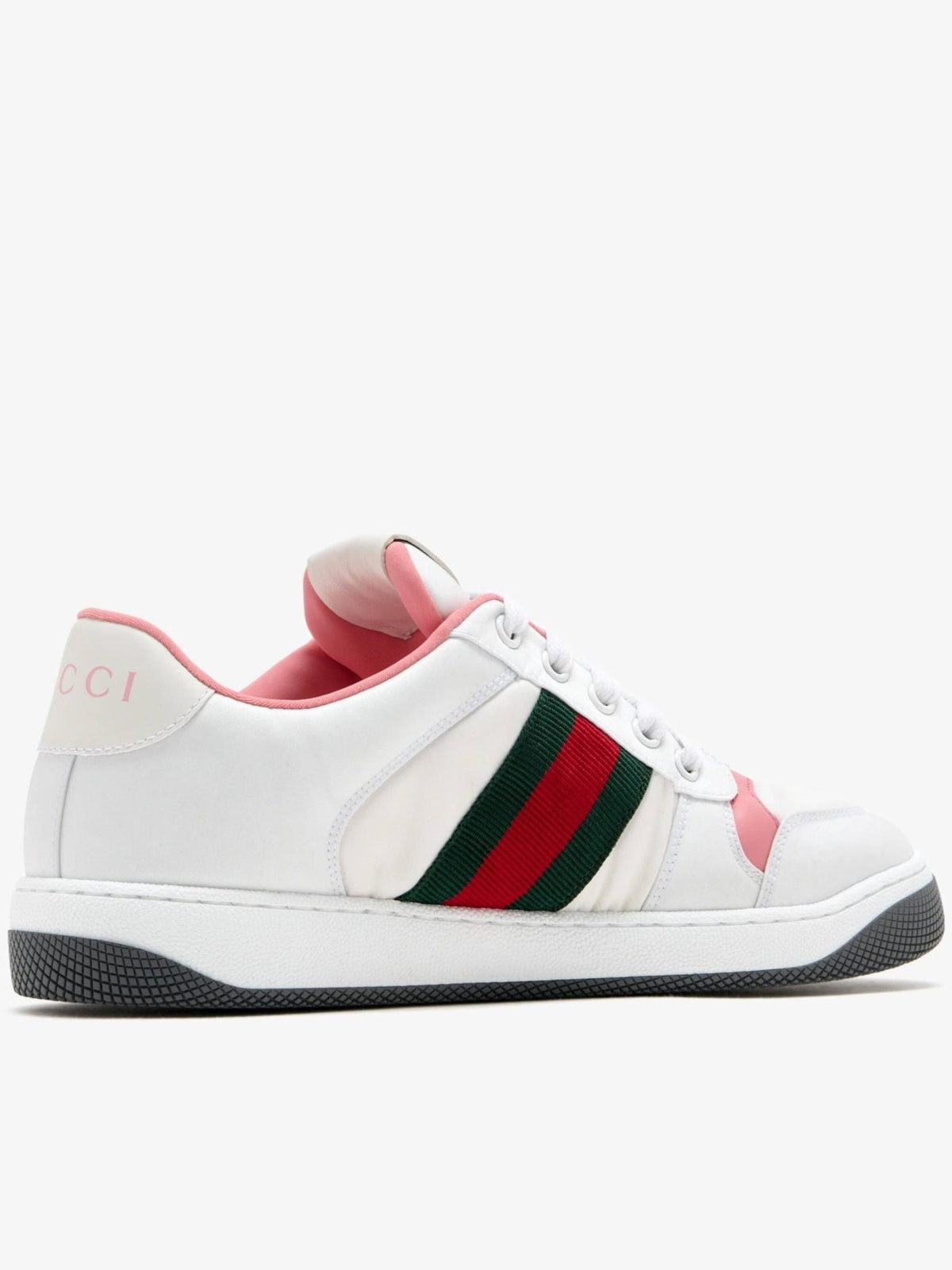 GUCCI White Leather Low-Top Sneakers