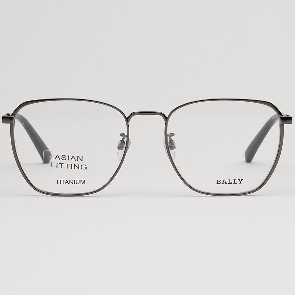 BALLY Titanium Metal Square Eyeglass Frame Asian Fit Unisex BY5059D 008