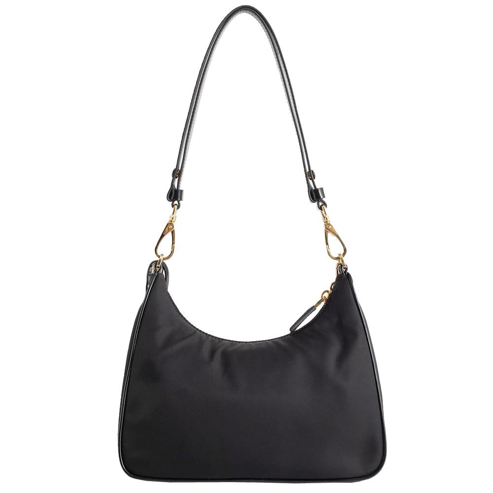 PRADA Re-Nylon Mini Shoulder Bag with Logo Black