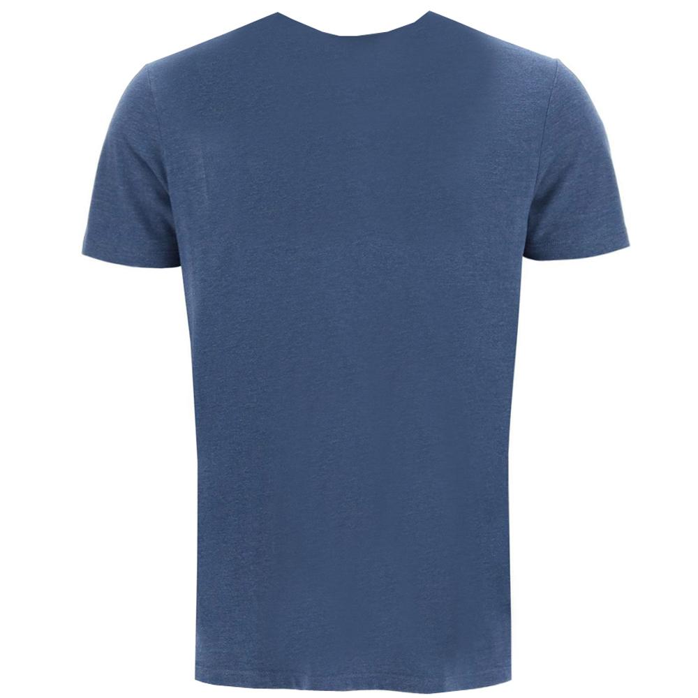A.P.C. Blue Melange Velvet VPC Logo T-Shirt for Men
